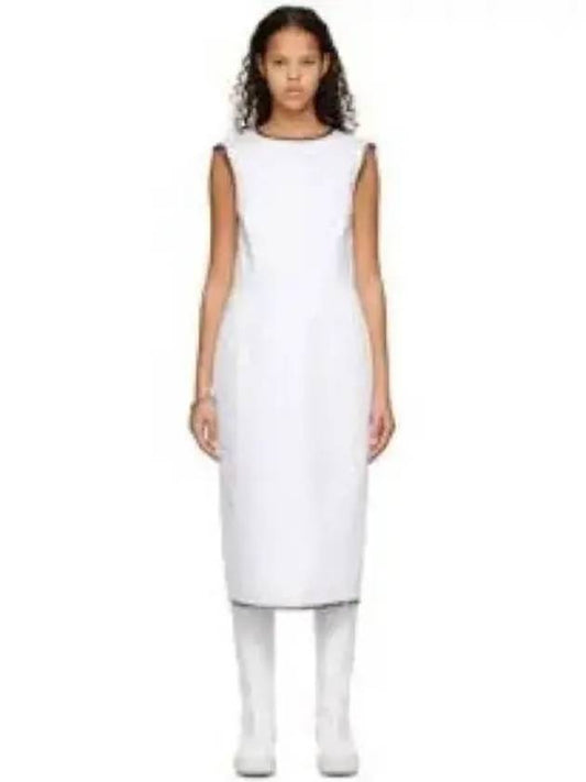 Back button fit dress white 231W4640010 - RAF SIMONS - BALAAN 1