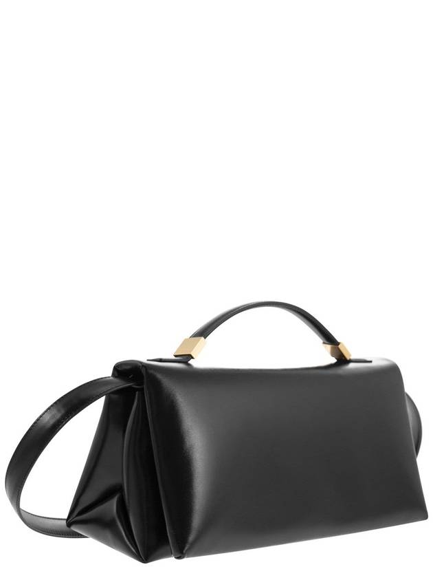 Prisma Leather Tote Bag Black - MARNI - BALAAN 5