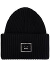 Face Logo Beanie Black - ACNE STUDIOS - BALAAN 2