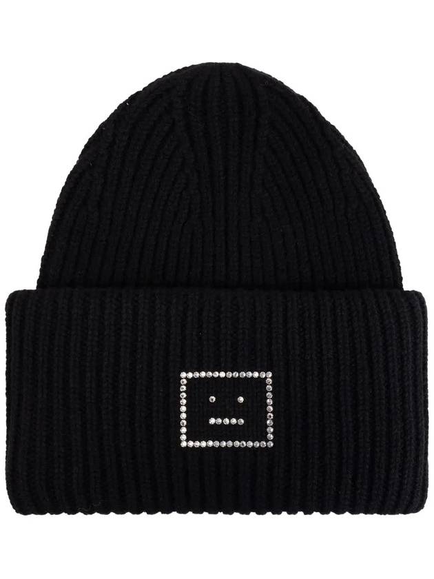 Face Logo Beanie Black - ACNE STUDIOS - BALAAN 3