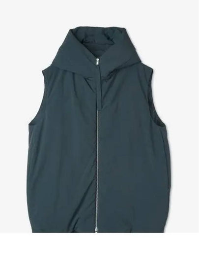 Men's Padded Hooded Down Vest Petrol - JIL SANDER - BALAAN 2