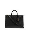 Sac De Jour Thin Large Grain Leather Tote Bag Black - SAINT LAURENT - BALAAN 2