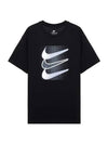 Men's Sportswear Swoosh 12MO Short Sleeve T-Shirt Black - NIKE - BALAAN 1