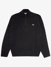 Logo Patch Half Zip Knit Top Black - LACOSTE - BALAAN 2