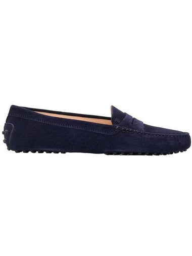 Gommino Suede Driving Shoes Blue - TOD'S - BALAAN 1