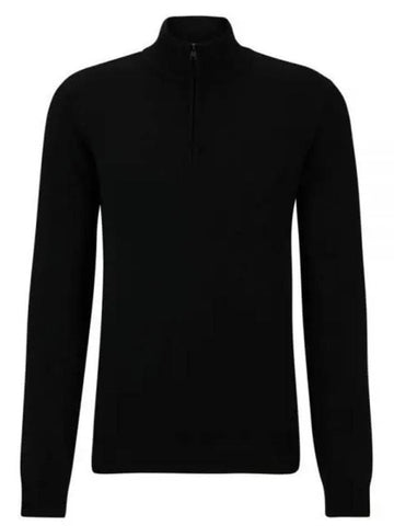 Embroidered Logo Virgin Wool Turtleneck Black - HUGO BOSS - BALAAN 1