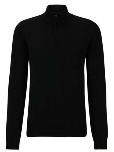 Embroidered Logo Virgin Wool Turtleneck Black - HUGO BOSS - BALAAN 1