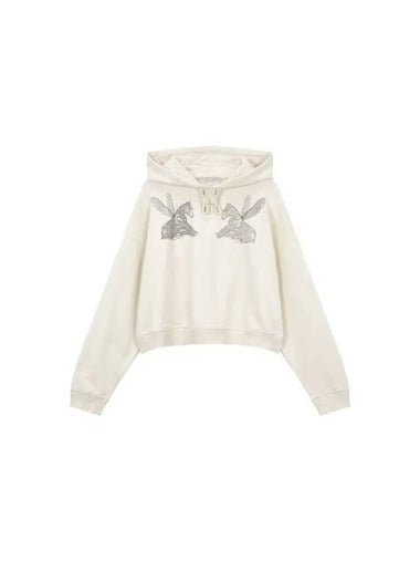 Easy Animal Hooded T-Shirt Light Beige 271328 - STELLA MCCARTNEY - BALAAN 1