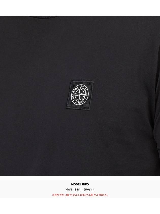 Logo Patch Short Sleeve T-Shirt Black - STONE ISLAND - BALAAN 7