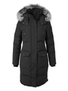 Women's Onyx Causapscal Padding Frost Fox Fur Black - MOOSE KNUCKLES - BALAAN 1