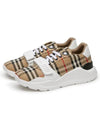 Vintage Check Suede Leather Sneakers Archive Beige - BURBERRY - BALAAN 4