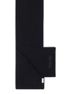 Logo Ribbed Wool Muffler Black - CELINE - BALAAN 8