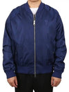 Heart Logo Bomber Jacket Blue - AMI - BALAAN 2