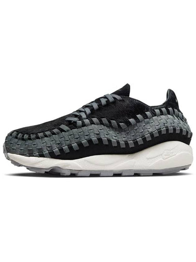 Air Footscape Woven Low Top Sneakers Black Smoke Grey - NIKE - BALAAN 2