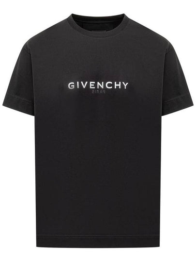 Reverse Logo Short Sleeve T-Shirt Black - GIVENCHY - BALAAN 2