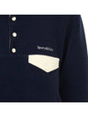 Serif Logo Buttoned Polar Cotton Sweatshirt Cream Navy - SPORTY & RICH - BALAAN 9