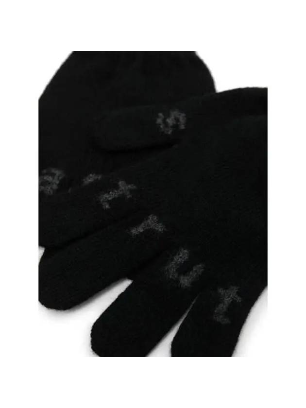 Logo Wool Balaclava Gloves Set Black - SACAI - BALAAN 3