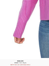 Women's Relaxed Fit Wool Cashmere Turtleneck Pink - MAX MARA - BALAAN.