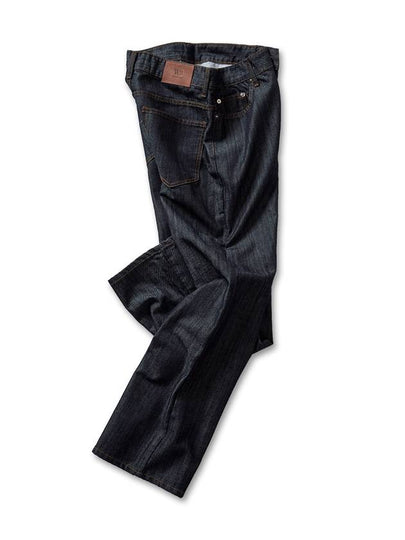 Semi-wide satin striped raw denim pants INDIGO - WEST GRAND BOULEVARD - BALAAN 2