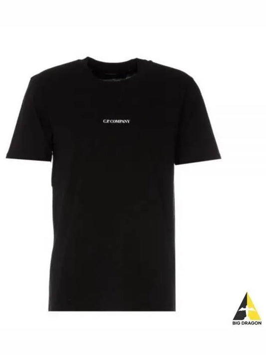 Jersey Reverse Print Short Sleeve T-Shirt Black - CP COMPANY - BALAAN 2