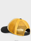 Mesh Logo Cotton Ball Cap Vanilla Yellow Black - CELINE - BALAAN 6