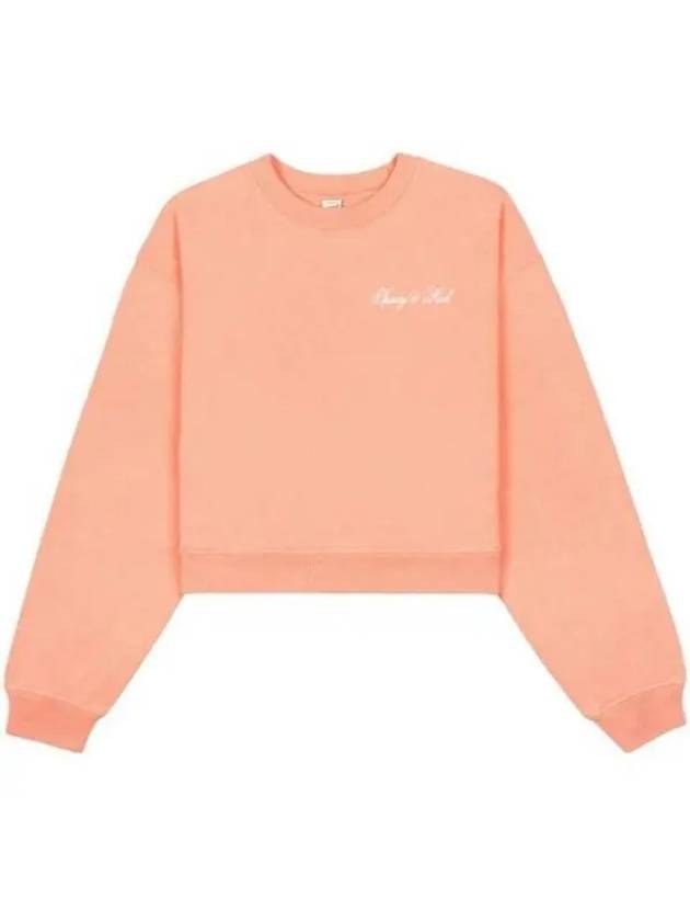 Logo Print Cotton Long Sleeve T-Shirt Peach - SPORTY & RICH - BALAAN 2