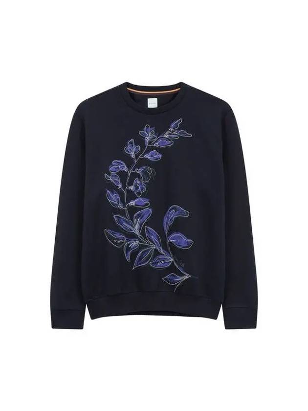 Floral point cotton sweatshirt black - PAUL SMITH - BALAAN 1