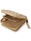 Matelasse Logo Zip Around Half Wallet Sand Beige - MIU MIU - BALAAN 5