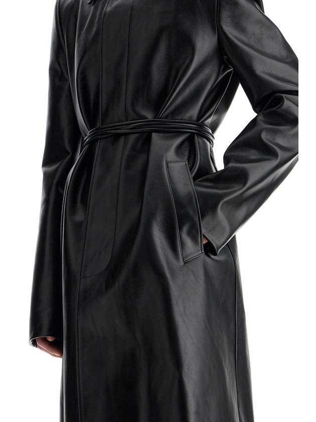 Hem leather single coat black - ALEXANDER MCQUEEN - BALAAN 5