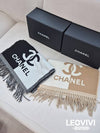 CC logo lettering wool muffler beige AAA255 - CHANEL - BALAAN 10