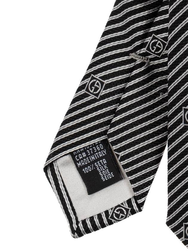 Giorgio Armani Silk Tie, Men's, Black - GIORGIO ARMANI - BALAAN 4