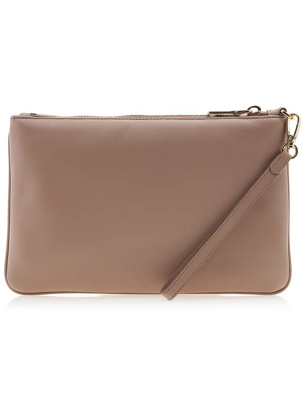 Logo Strap Leather Clutch Bag Pink - MIU MIU - BALAAN 4