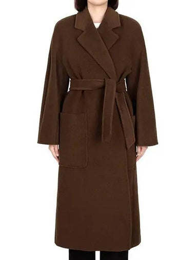 Brown Atuale Wool Coat ATTUALE1234 010 1208878 - MAX MARA - BALAAN 1