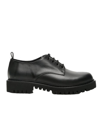 VLTN Lace Up Derby Black - VALENTINO - BALAAN 1