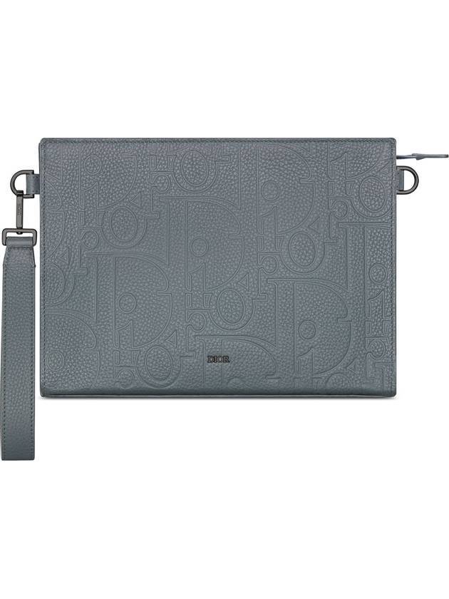 A5 Triangle Clutch Bag Deep Grey - DIOR - BALAAN 1