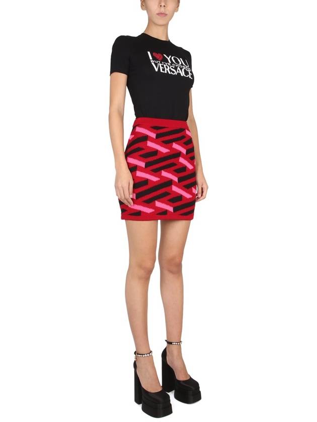 La Greca Knit Skirt 10073511A052105R360 B0040193996 - VERSACE - BALAAN 3