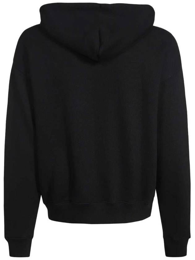 Logo Print Cotton Hoodie Black - OFF WHITE - BALAAN 3