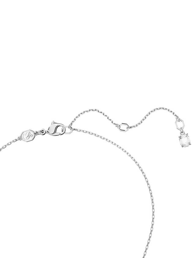 Dextera Interlocking Loop Pendant Necklace Silver - SWAROVSKI - BALAAN 4