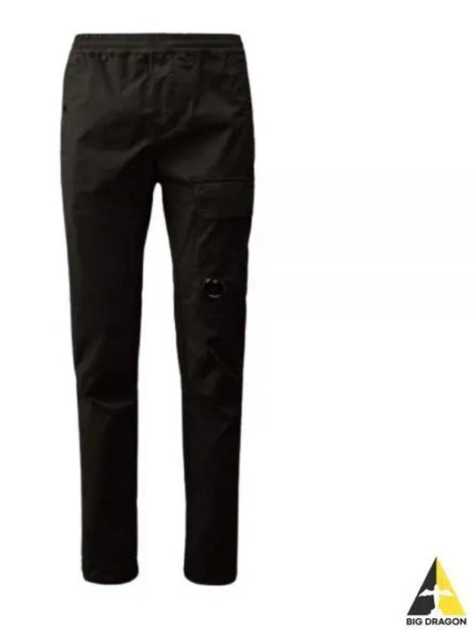 Twill Stretch Regular Utility Straight Pants Black - CP COMPANY - BALAAN 2