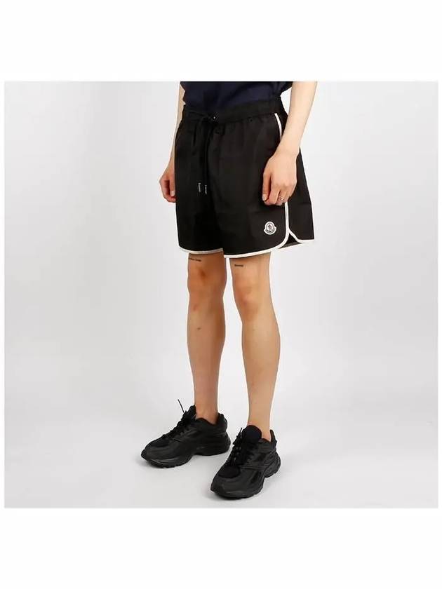 Logo Patch Swim Shorts Black - MONCLER - BALAAN 3