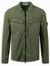 Wappen Patch Old Effect Zip-Up Jacket Green - STONE ISLAND - BALAAN 2