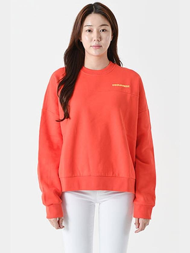 Line K2 Cotton Sweatshirt Orange - DSQUARED2 - BALAAN 3