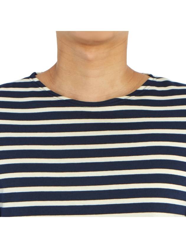 Minquiers Modern Stripe Long Sleeve T-Shirt Navy - SAINT JAMES - BALAAN 9