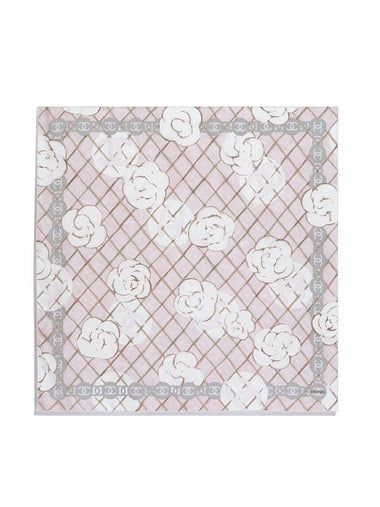 Camellia Square Silk Scarf Pink - CHANEL - BALAAN 1