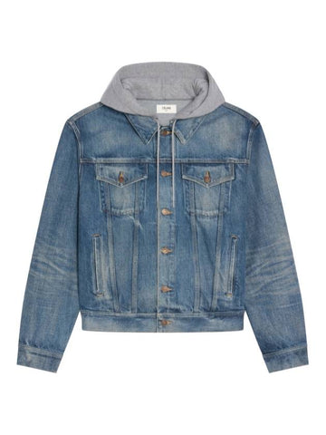 L Men s Park Bo gum Hooded Denim Trucker Jacket - CELINE - BALAAN 1