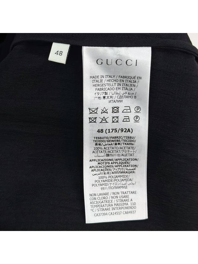 48 Gucci Men s Oversized Side Logo Acetate Short Sleeve Shirt - GUCCI - BALAAN 6