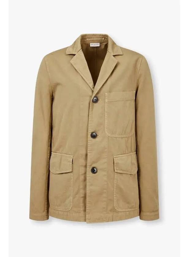 Men s no cheat single cotton jacket beige - DRIES VAN NOTEN - BALAAN 1