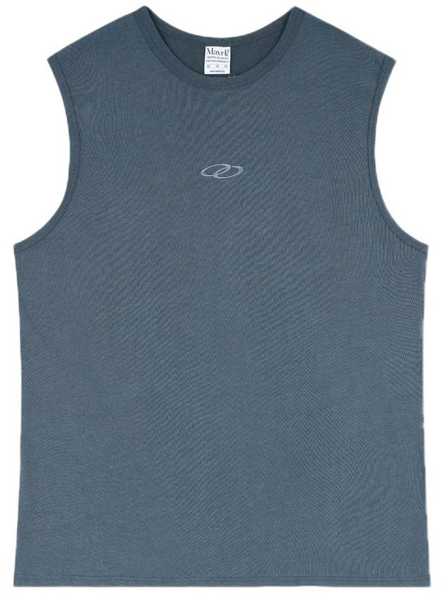 Unisex Cozy Pigment Sleeveless Dark Blue - MAVRK - BALAAN 1