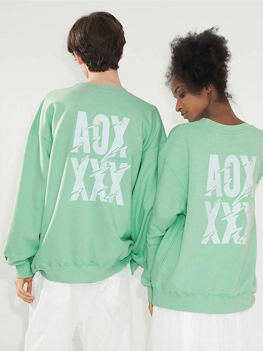 SONIC DASH sweatshirt Oversize fit Mint - AOX - BALAAN 2