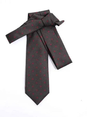 Khaki Red Dot Silk Tie C07NTWB04 Green 270142 - CORNELIANI - BALAAN 1